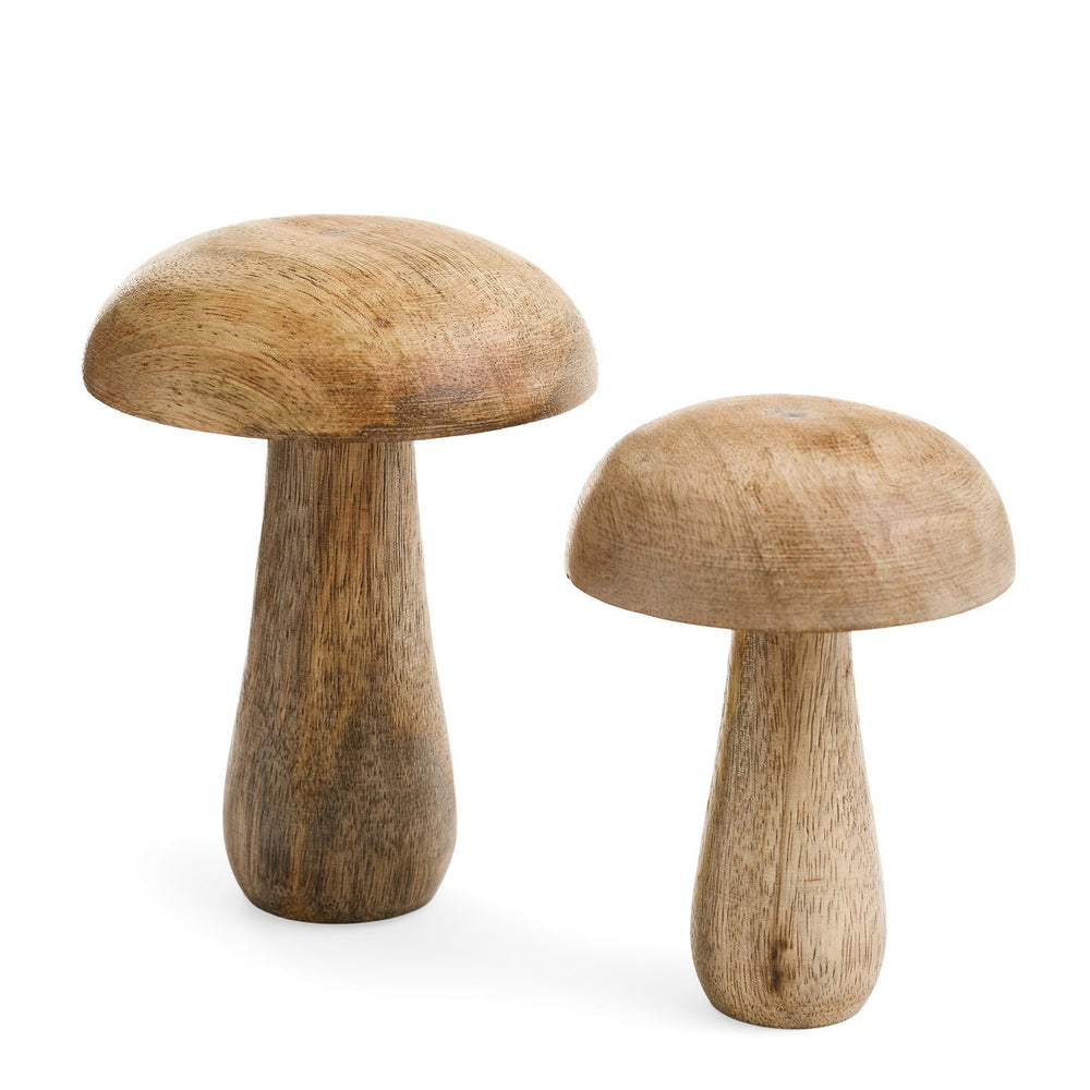 Decorative wooden mushrooms