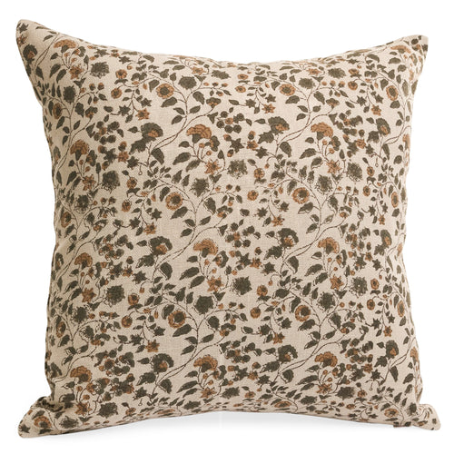 Coussin - Fleurs brunes