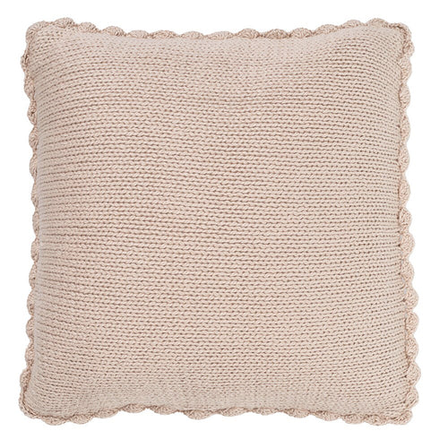 Coussin en tricot - Mamounette||Knitted cushion - Mamounette