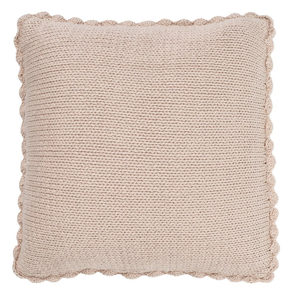 Coussin en tricot - Mamounette||Knitted cushion - Mamounette