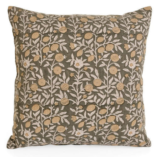 Decorative cushion – Green floral pattern