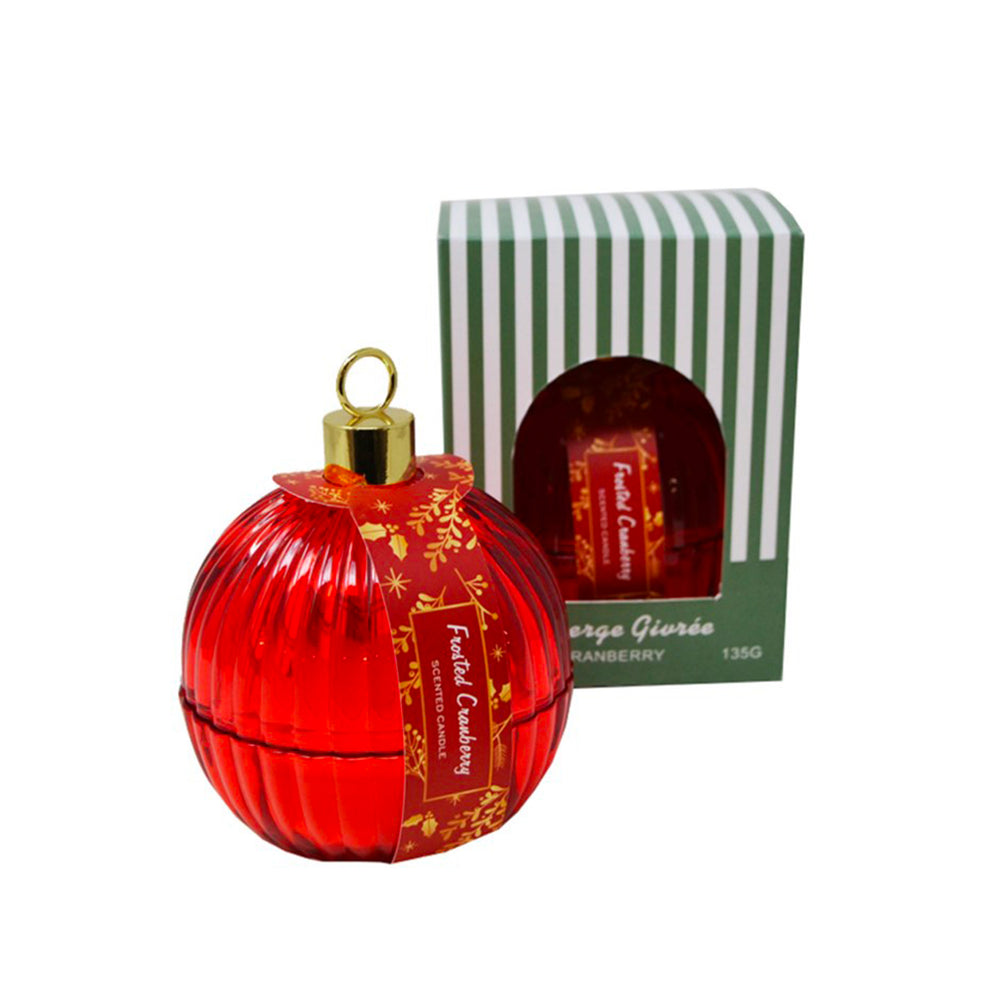 Chandelle - Boule de Noël rouge