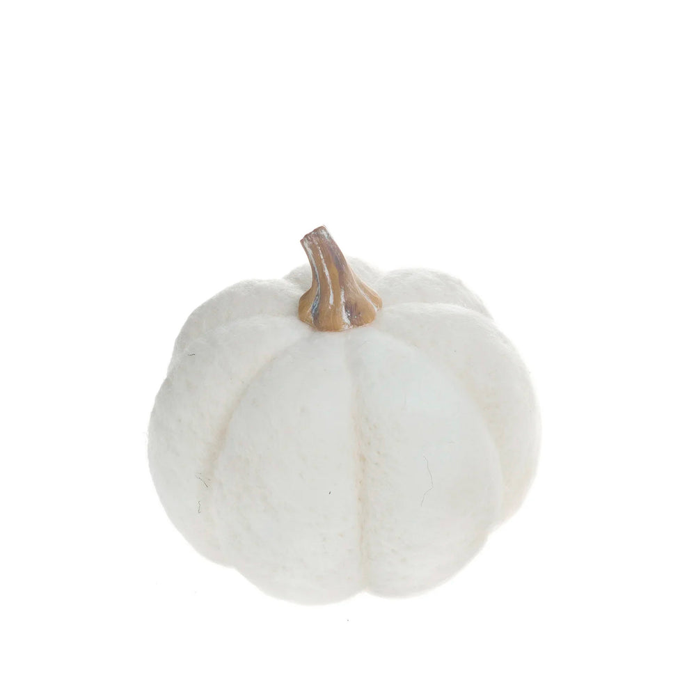 Citrouille en laine blanche||White wool pumpkin