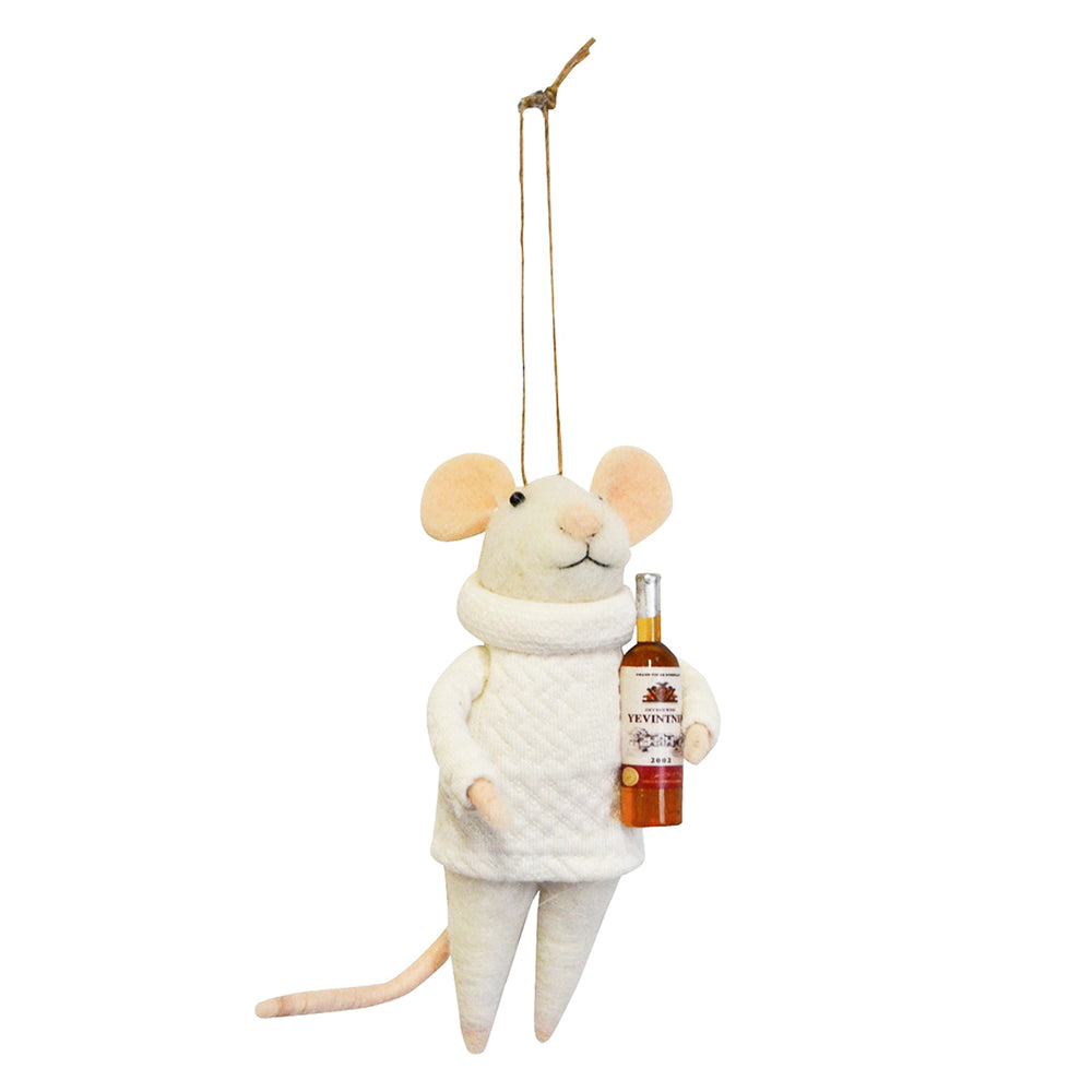 Ornament - Mouse with wine