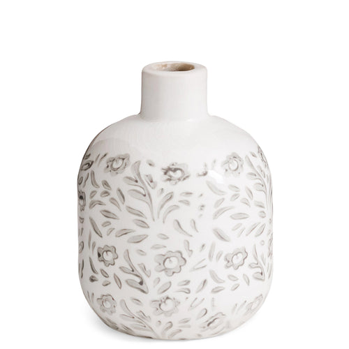 Vase en céramique - Fleurs imprimées