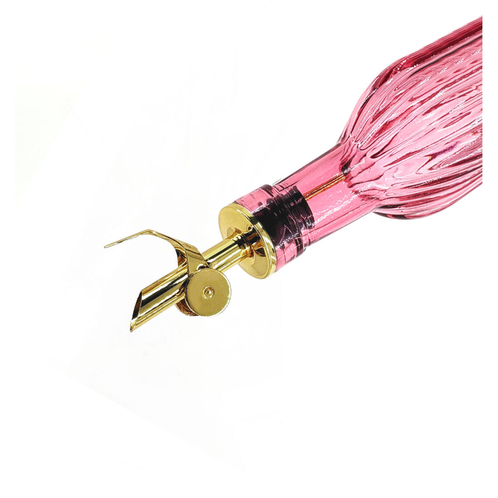 Oil or vinegar bottle - Pink amber