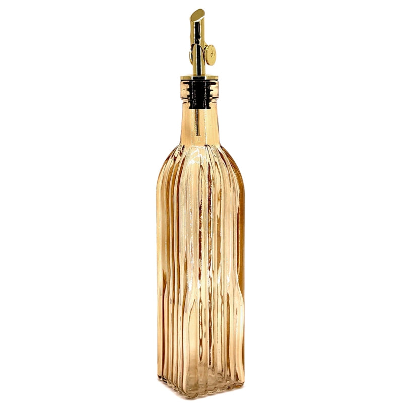 Bouteille d'huile ou vinaigre - Verre ambré