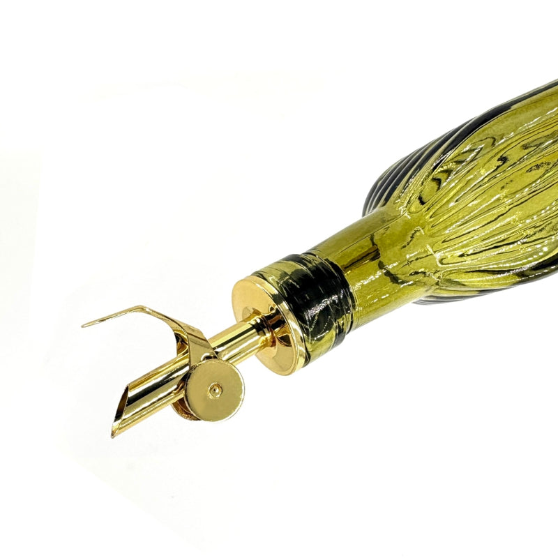 Bouteille d'huile ou vinaigre - Ambré vert