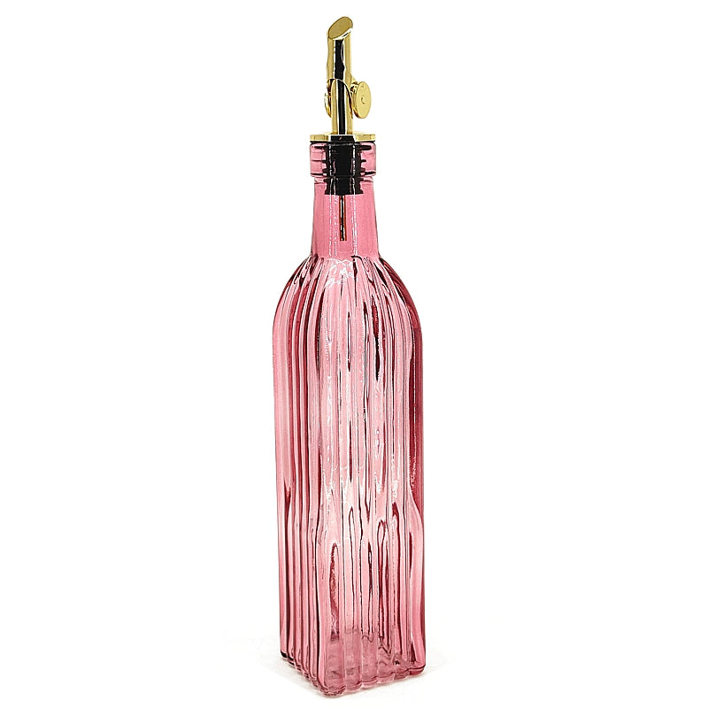 Oil or vinegar bottle - Pink amber