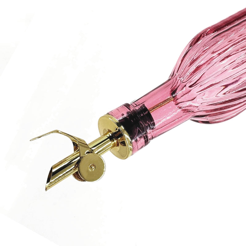 Oil or vinegar bottle - Pink amber