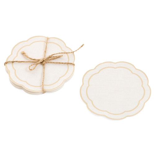 Sous-verres en forme de fleur jaune