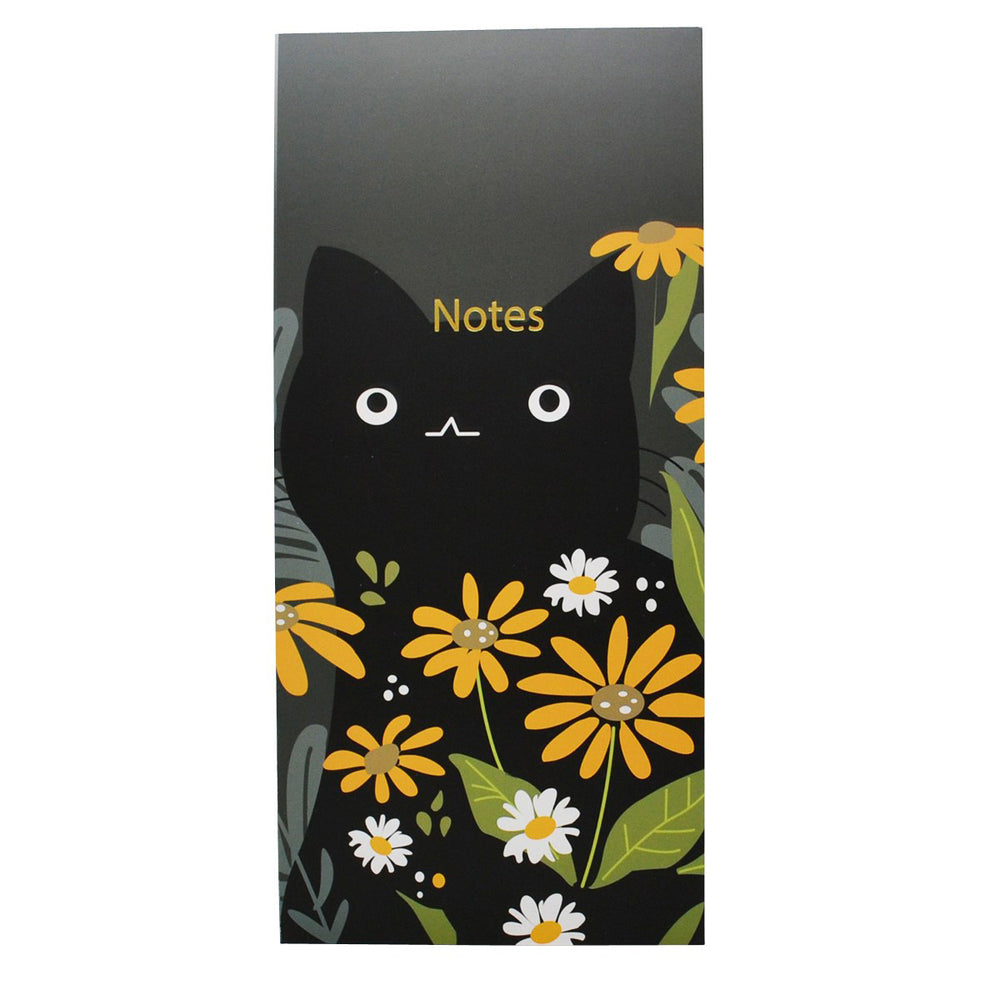 Calepin de notes - Chat fleuri
