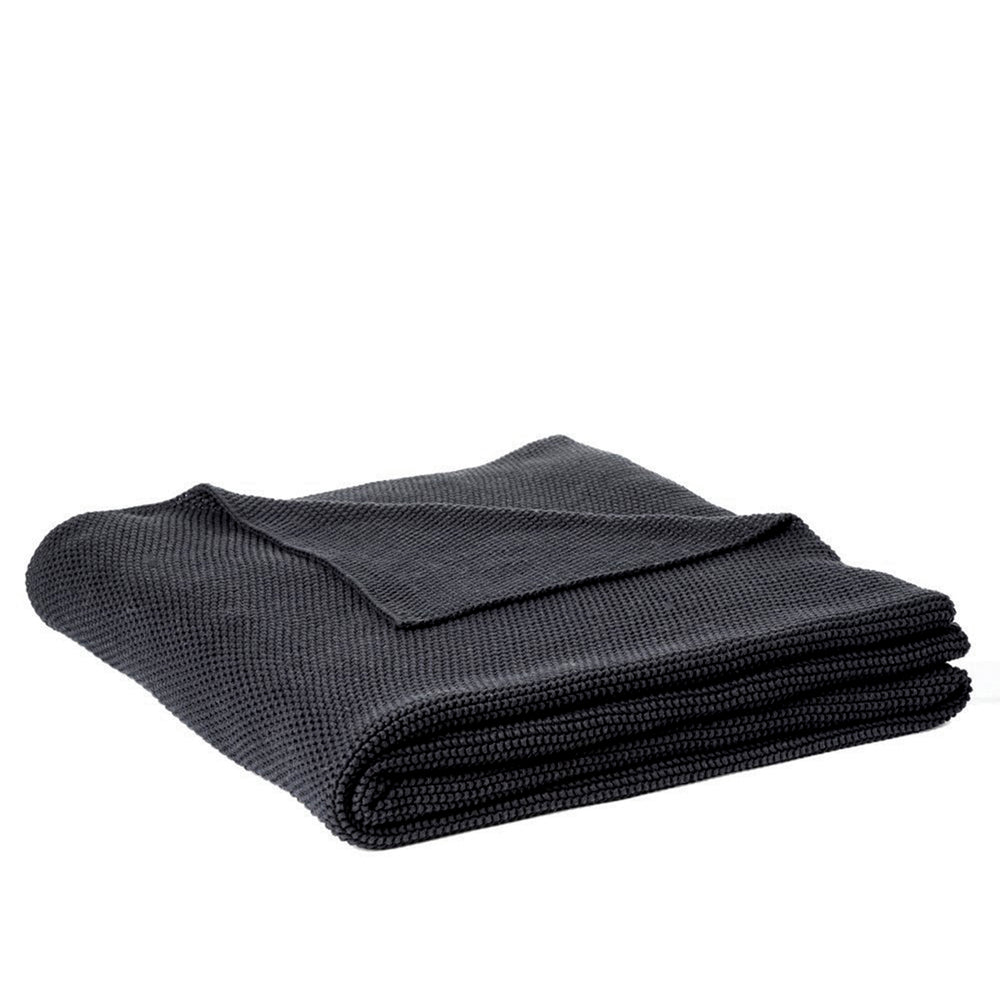 Couverture en tricot noire - Charly