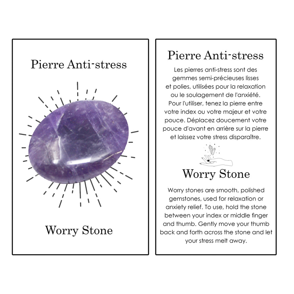 Pierre anti-stress - Améthyste||Worry stone - Amethyst