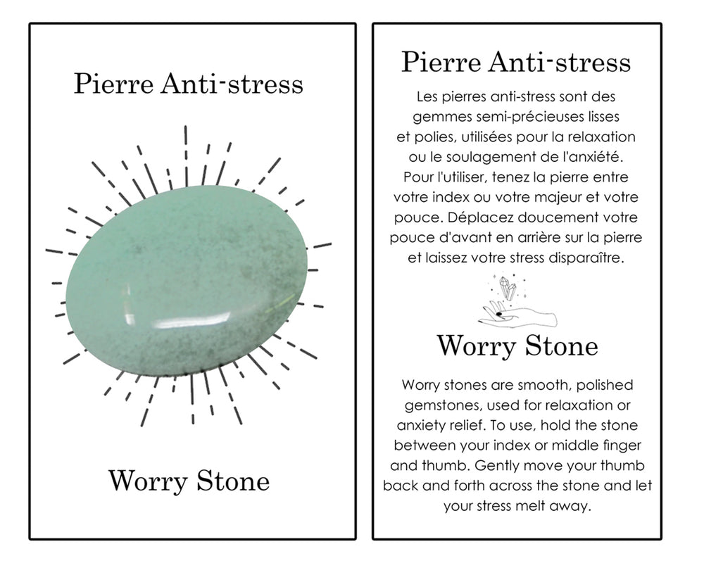 Pierre anti-stress - Aventurine||Worry stone - Aventurine