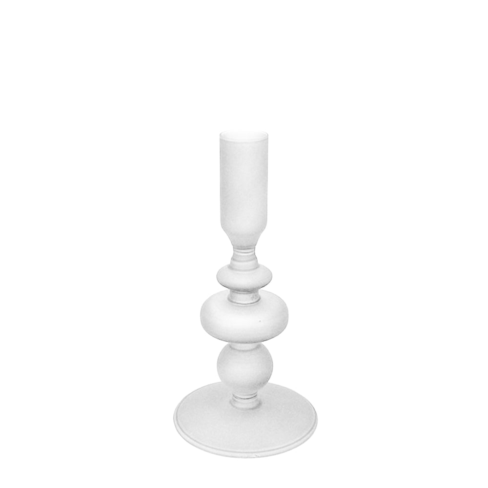 Frosted candle holder - 6.5”