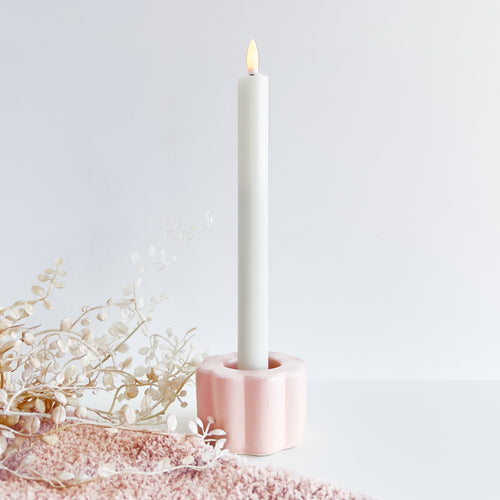 Porte-bougie rose pastel||Pastel pink candle holder
