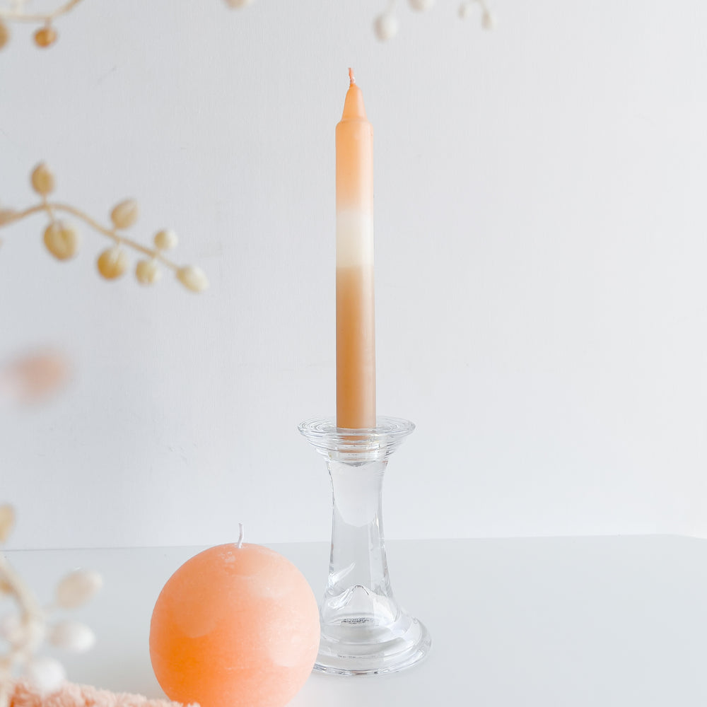 Duo de bougies aux teintes naturelles||Duo of candles in natural shades
