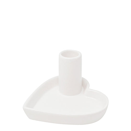 White candle holder - Heart