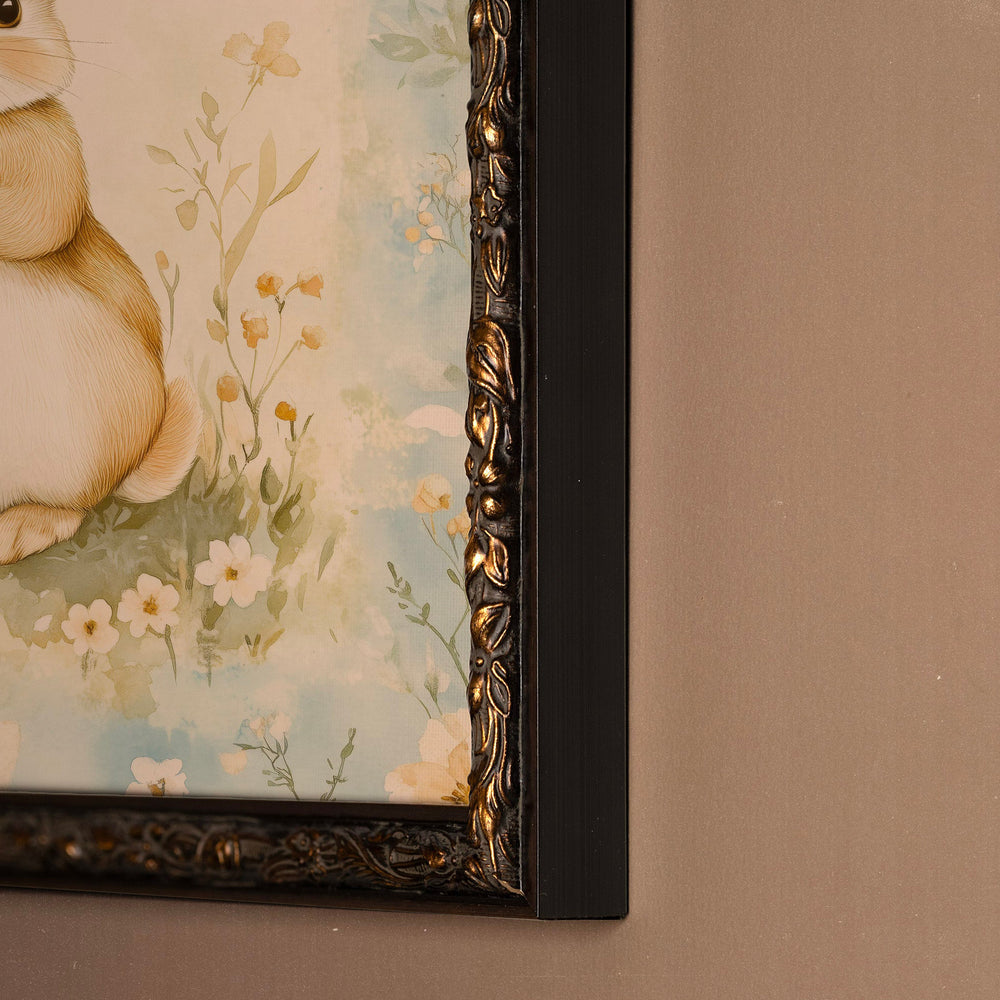 Toile vintage - Lapin de printemps