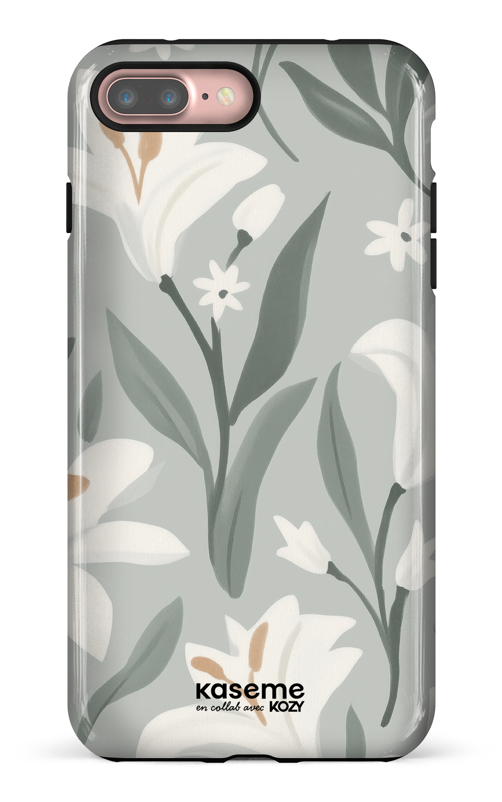 Étui impact pour cellulaire - La danse des lys sauge