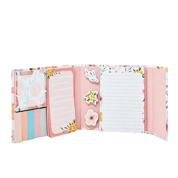 Notes box - Pink flowers