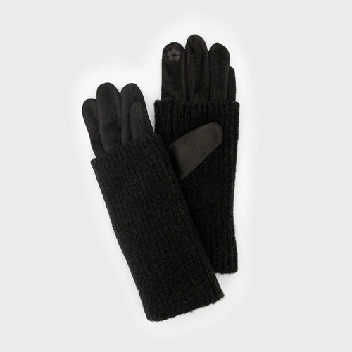 Gants noirs chauffe-poignets - Caracol