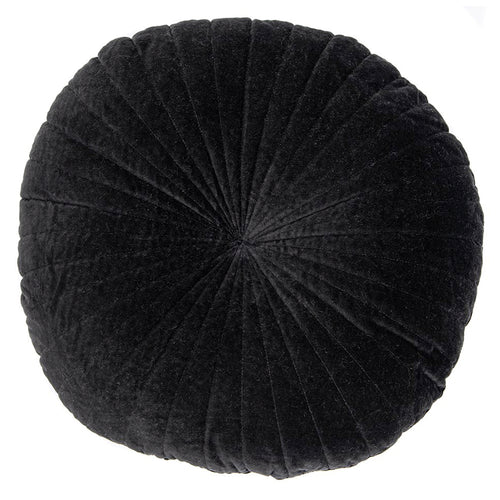 Coussin rond noir - Velvet