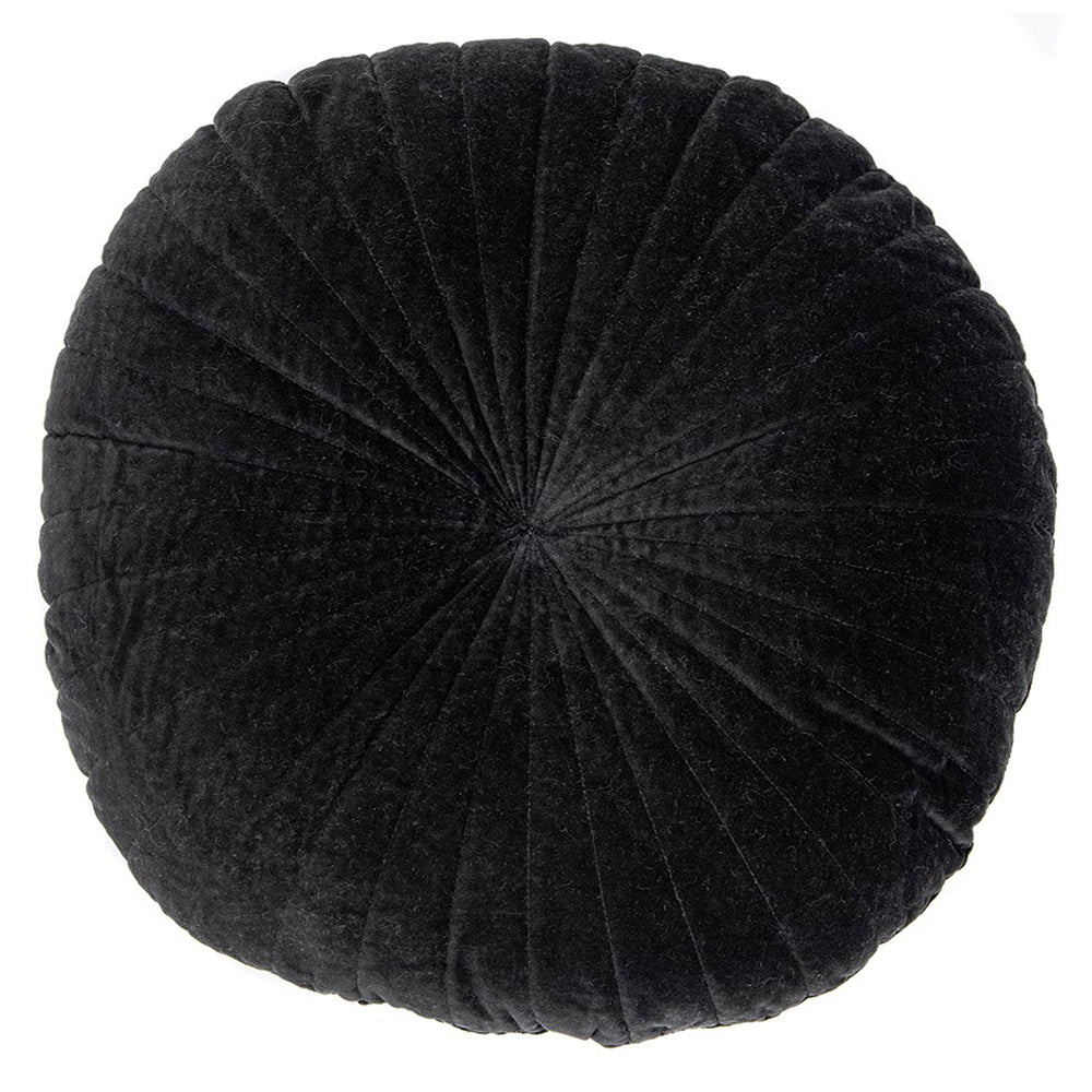 Coussin rond noir - Velvet