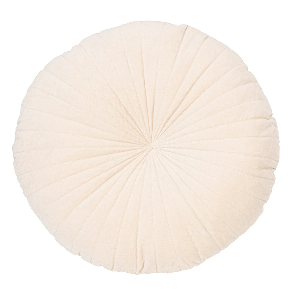 Coussin rond crème - Velvet