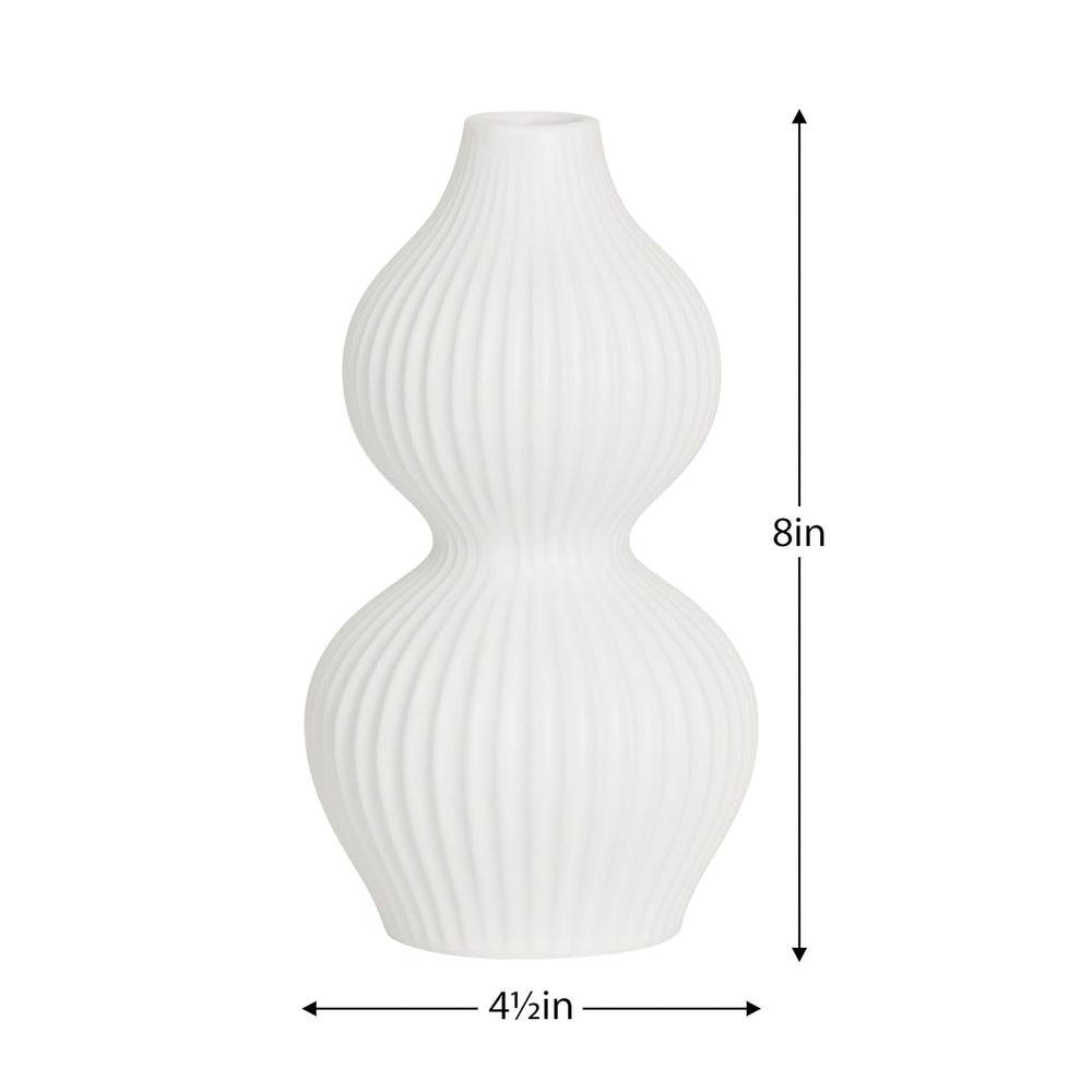 Vase blanc arrondi - Sophia||White round vase - Sophia