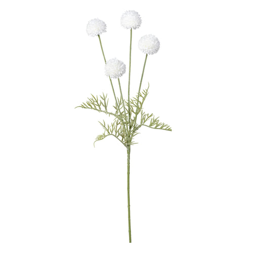 Pom-pom stem - White