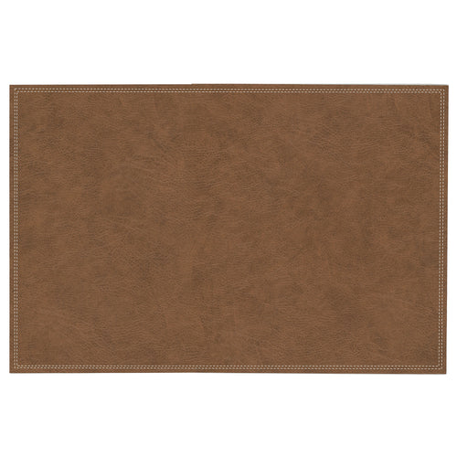 Faux leather placemat - Brown