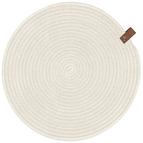 Round woven placemat - Ivory