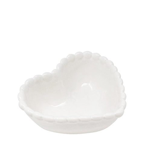 Small heart-shaped bowl - White