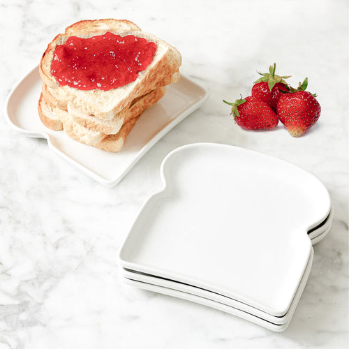 Toast-shaped plate