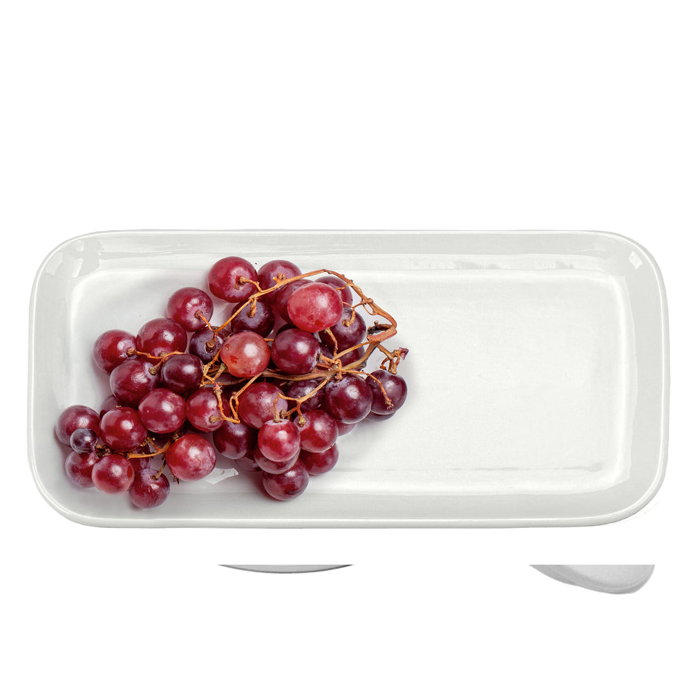 Plateau de service rectangle - Blanc lustré