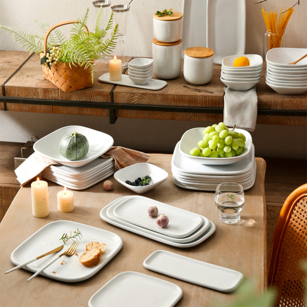 Assiette à salade - Blanc lustré