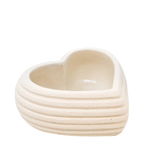 Heart shape pot - Beige