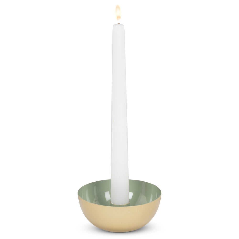 Green candle holder - Alora