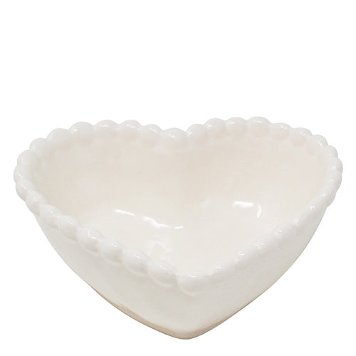 Decorative bowl - White heart