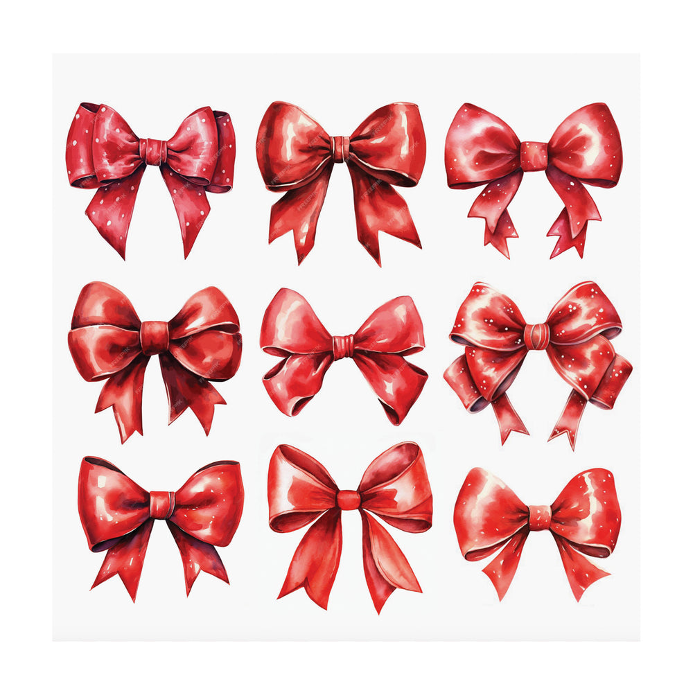 Serviettes de table - Boucles rouges