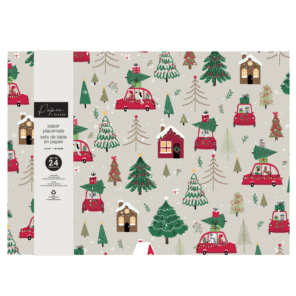 Recyclable paper placemats - Christmas