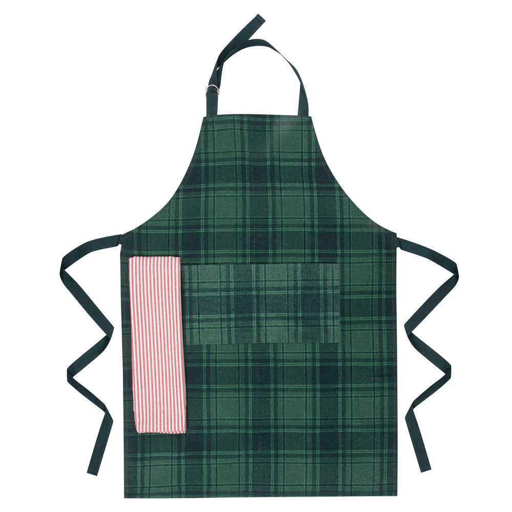 Apron & dishcloth set - Green