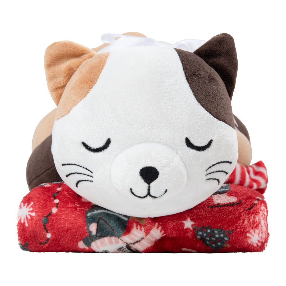 Ensemble de peluche & jeté - Ginger le chat