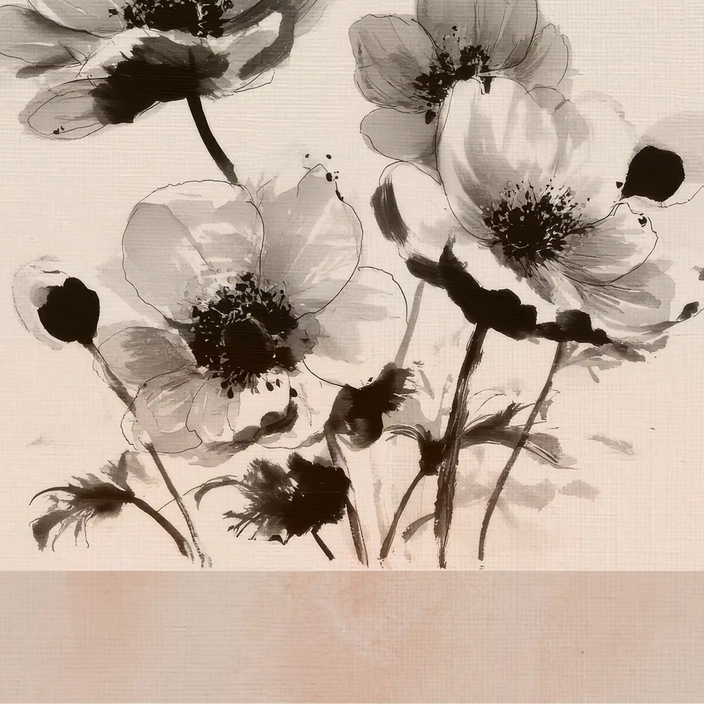 Toile vintage - Présence florale
