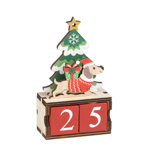 Wooden Christmas calendar - Dog