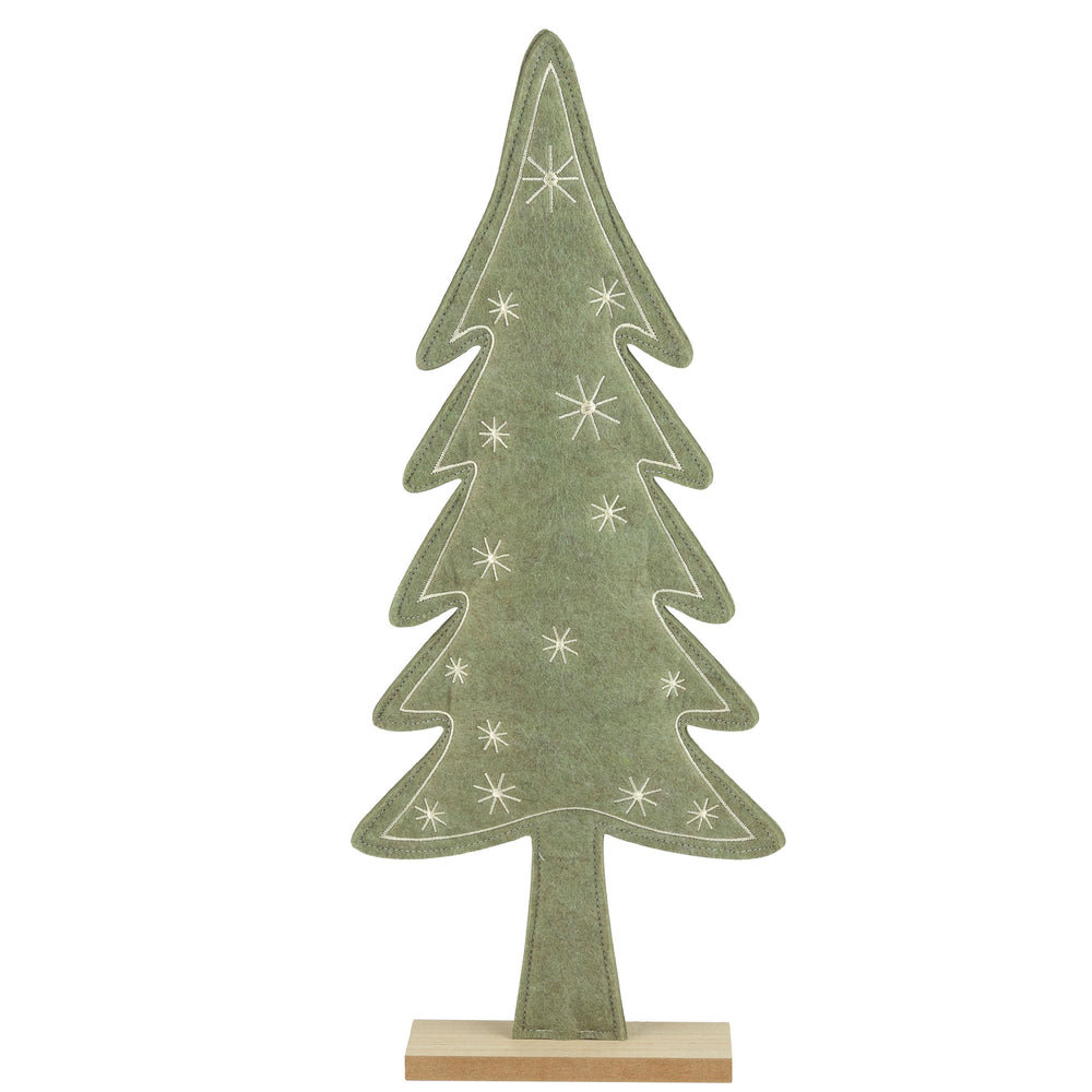 Grand sapin en feutre vert