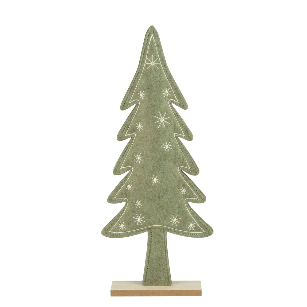 Small green felt fir tree