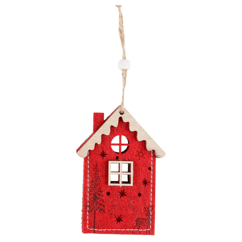 Felt ornament - Red house